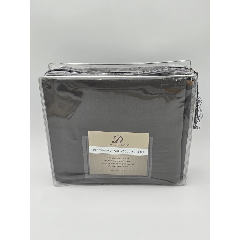 Gray Twin sheet set Danjor Linens Platinum 1800 Collection Hotel Luxury bed